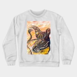 bull portrait Crewneck Sweatshirt